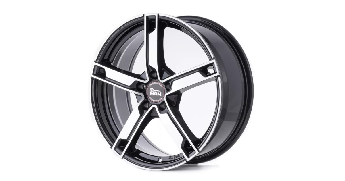 MAM W4 BLACK FRONT POLISH 6,5x16 5/100 ET38 ,Alésage 63,4