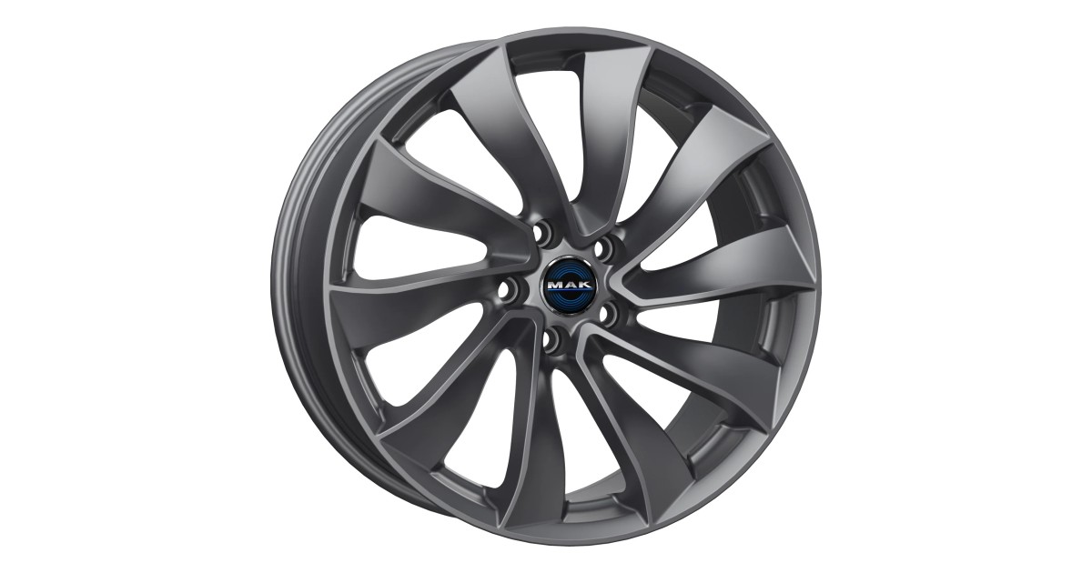 Jante Alu MAK SOLAR GLOSS GUN METAL  9,5x19 5x114.3 ET45 , Alésage 64.1