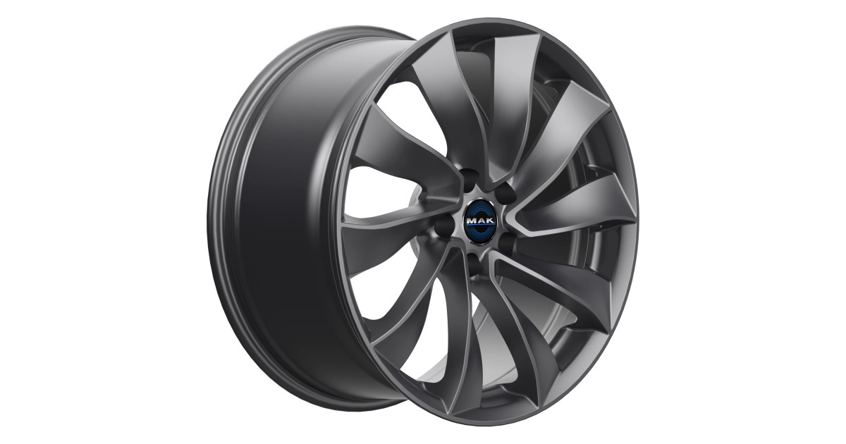 Jante Alu MAK SOLAR GLOSS GUN METAL  9,5x19 5x114.3 ET45 , Alésage 64.1