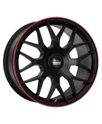 MAM GT1 MATT BLACK LIP RED 8x18 5/ 100 + 112 , ET45 , Alésage 66,6