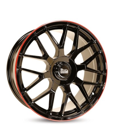 MAM GT1 BLACK PAINTED LIP RED 8x18 5/ 112 ET45 , Alésage 66,6