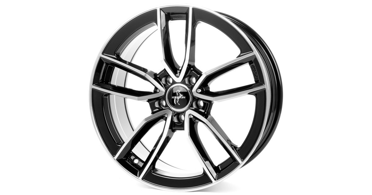 KESKIN KT21 Elegance BLACK FRONT POLISH 8,5x19 5/112 ET30 Alésage 66,6