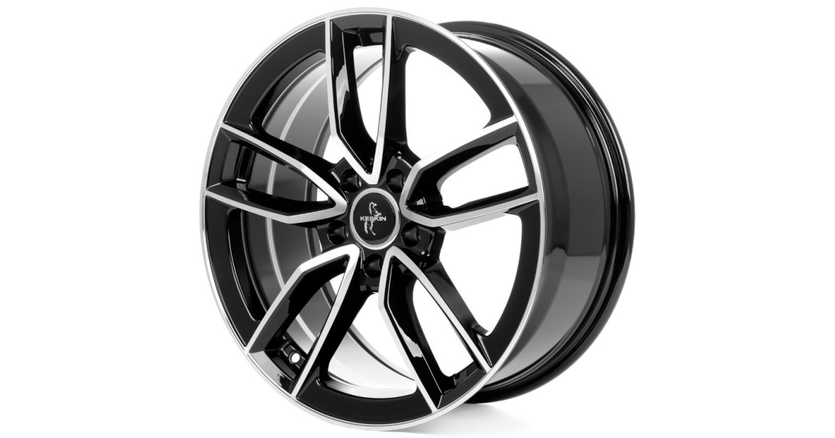 KESKIN KT21 Elegance BLACK FRONT POLISH 8,5x19 5/112 ET30 Alésage 66,6