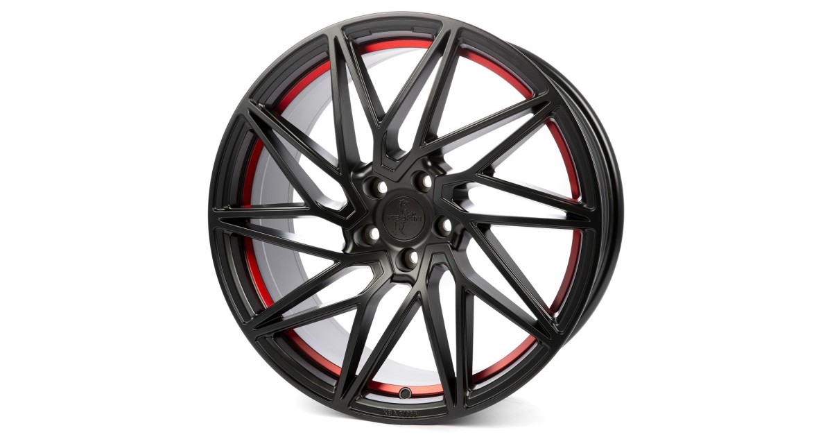 KESKIN KT20 Future MATT BLACK RED INSIDE 8,5x19 5/112 ET45 Alésage 72,6