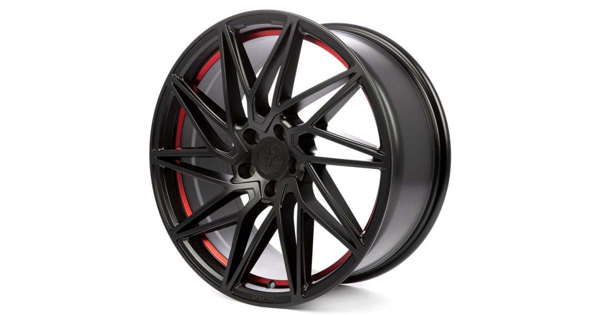 KESKIN KT20 Future MATT BLACK RED INSIDE 8,5x19 5/112 ET45 Alésage 72,6