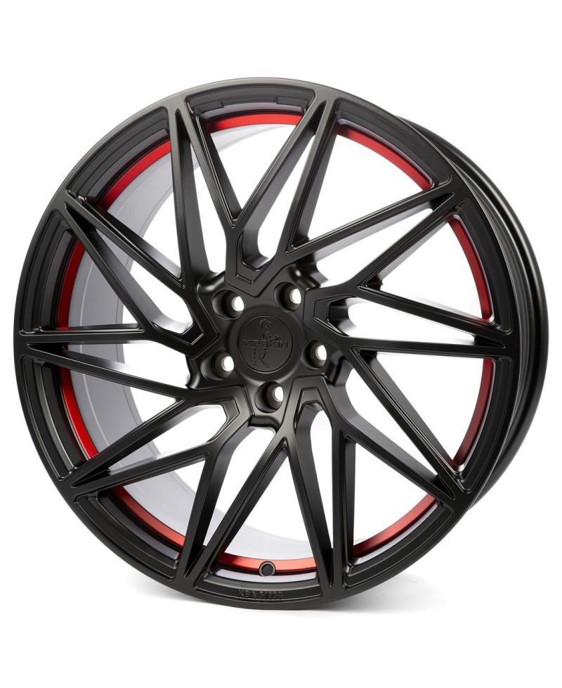 KESKIN KT20 Future MATT BLACK RED INSIDE 8,5x19 5/108 ET45 Alésage 72,6