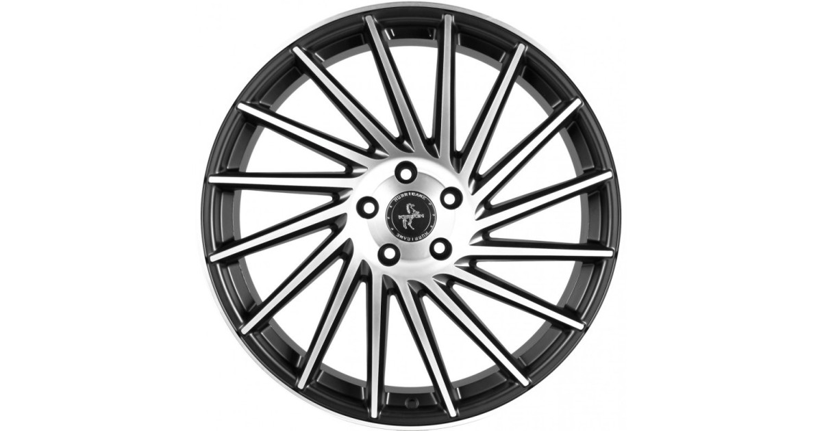 KESKIN KT17  Hurricane MATT BLACK FRONT POLISH 10x22 5/130 ET50 Alésage 71,6