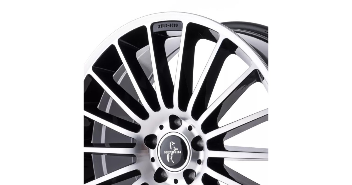 KESKIN KT15 Speed BLACK FRONT POLISH 8,5x19 5/112 ET45 Alésage 66,6