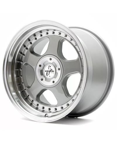 KESKIN KT1 KLASSIC SILVER LIP POLISH 8,5x18 5/112+120 ET15 , Alésage 76.9