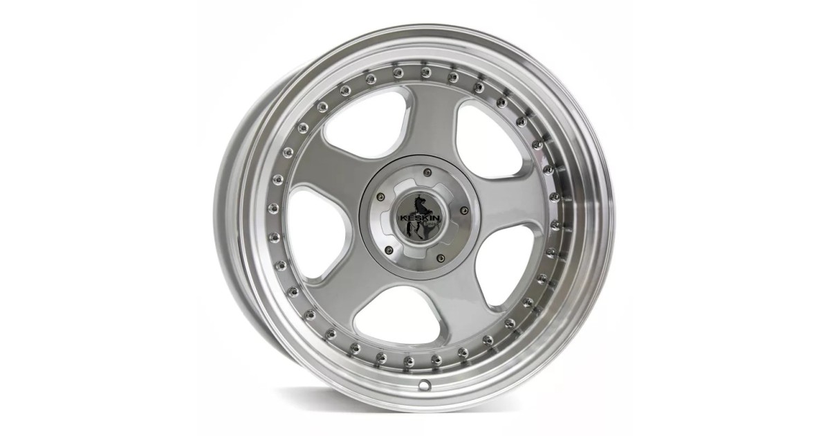 KESKIN KT1 KLASSIC SILVER LIP POLISH 8,5x18 5/112+120 ET15 , Alésage 76.9
