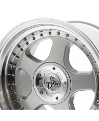 KESKIN KT1 KLASSIC SILVER LIP POLISH 8,5x18 5/112+120 ET15 , Alésage 76.9