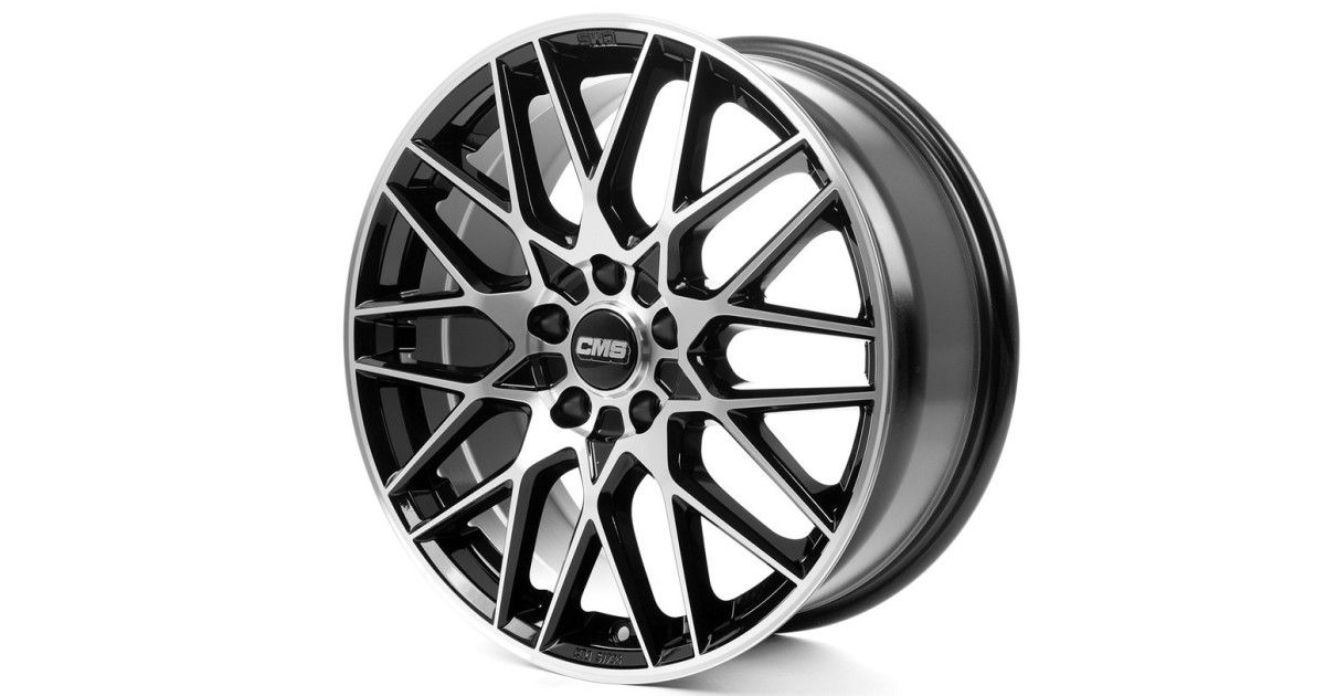 Jante ALU, CMS C25 Diamant Noir Brillant, 7.5X18 5/112 ET37, Alésage 66.5