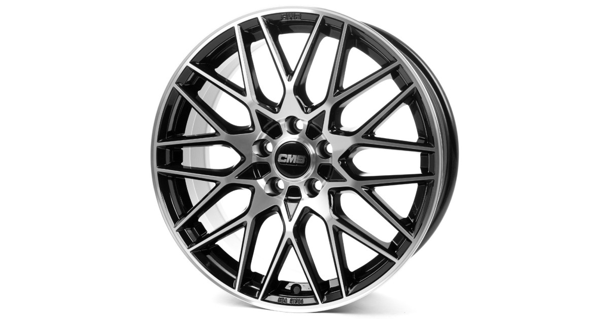 Jante ALU, CMS C25 Diamant Noir Brillant, 8X19 5/112 ET38, Alésage 66.5