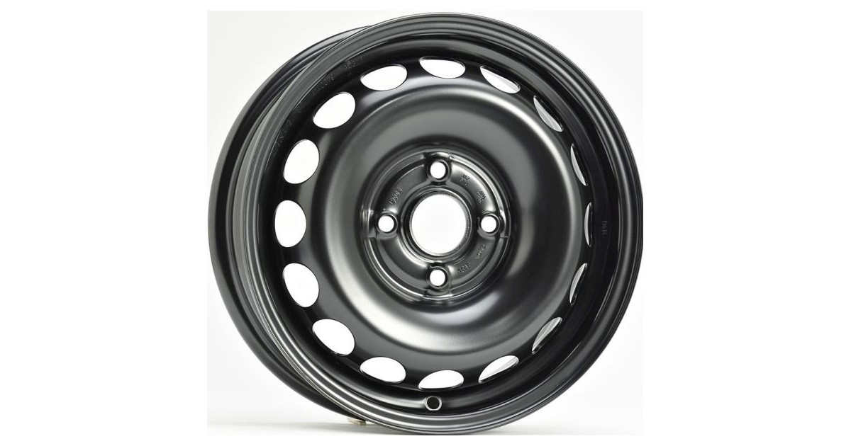 Jante Tole/Acier, ALCAR , No 5770 , NOIR , 4.5X14 , 4X100 ET35 ,Alésage 54.1 (CITROEN C1,PEUGEOT 108,TOYOTA AYGO )