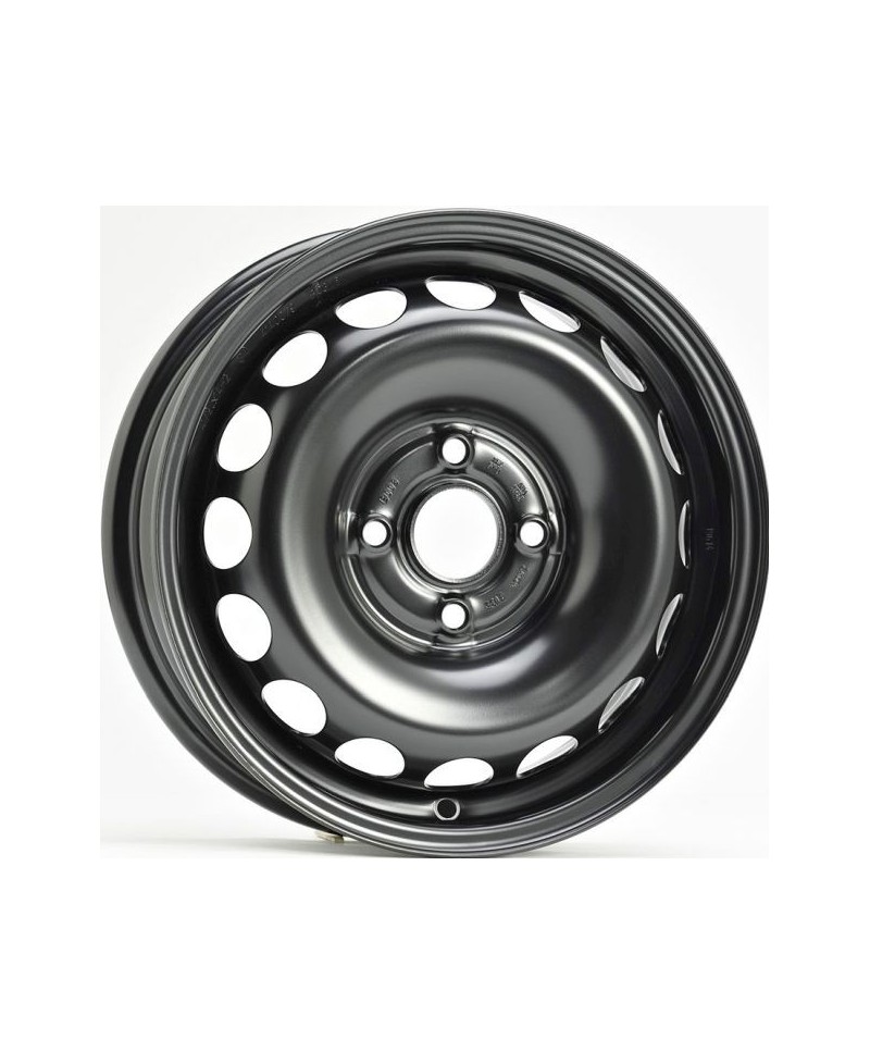 Jante Tole/Acier, ALCAR , no 5770 , Noir , 4.5x14 4x100 ET35 ,alésage 54.1 (pour Citroen C1,Peugeot 108,Toyota Aygo )