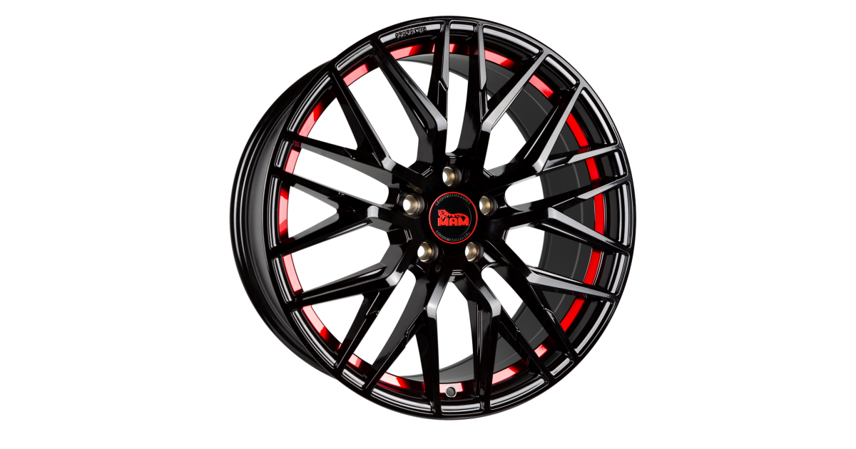 MAM RS4 BLACK PAINTED RED INSIDE 8,5x19 5/112 ET45 Alésage 72,6