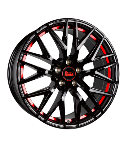 MAM RS4 BLACK PAINTED RED INSIDE 8x18 5/112 ET30 Alésage 72,6