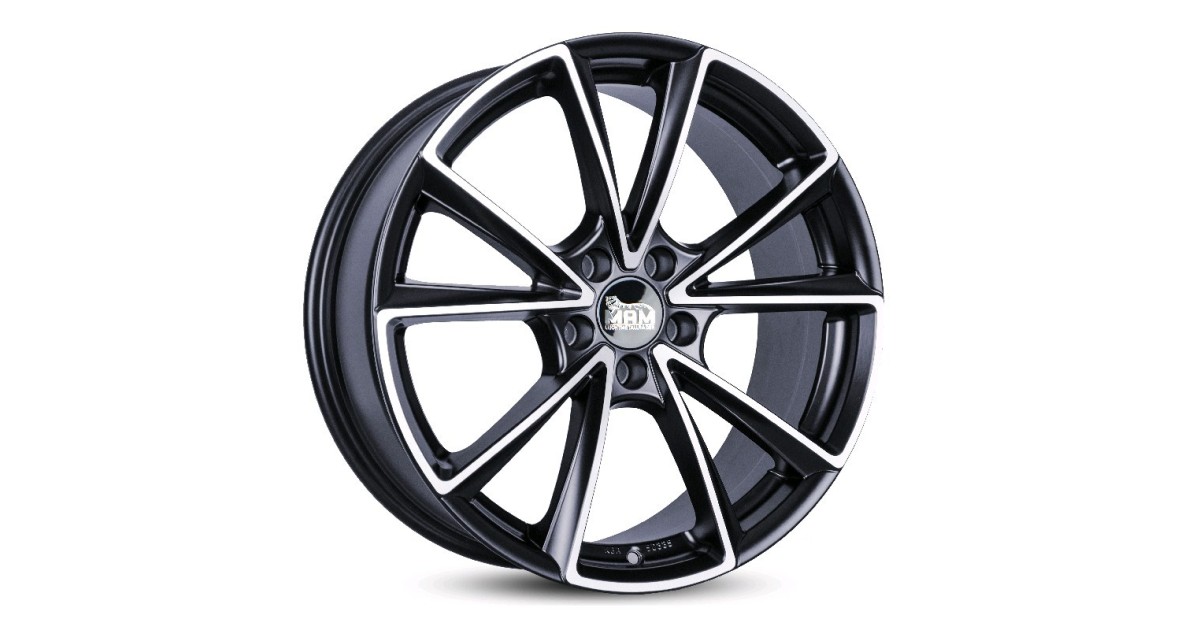 MAM A5 MATT BLACK FRONT POLISH 8x18 5/ 112 ET35 , Alésage 66,6
