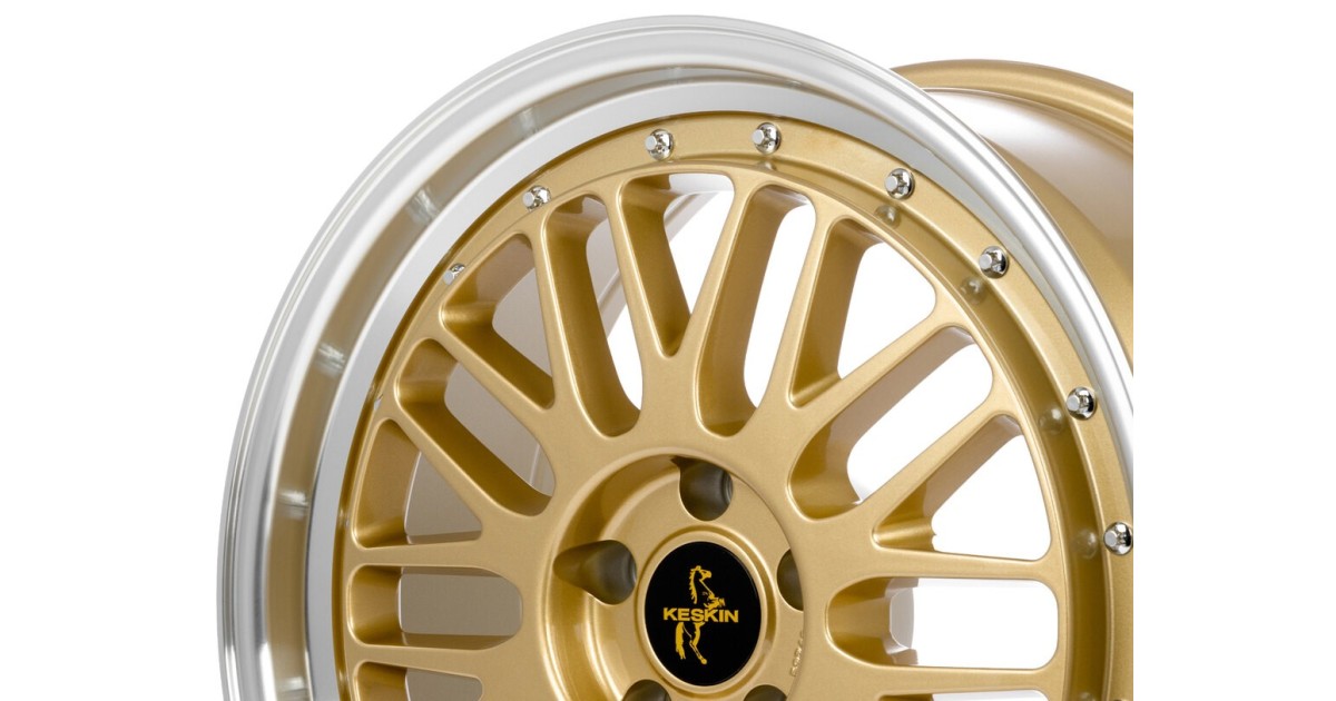 KESKIN KT22 Retro GOLD LIP POLISH 8,5x19 5/120 ET35 Alésage 72,6