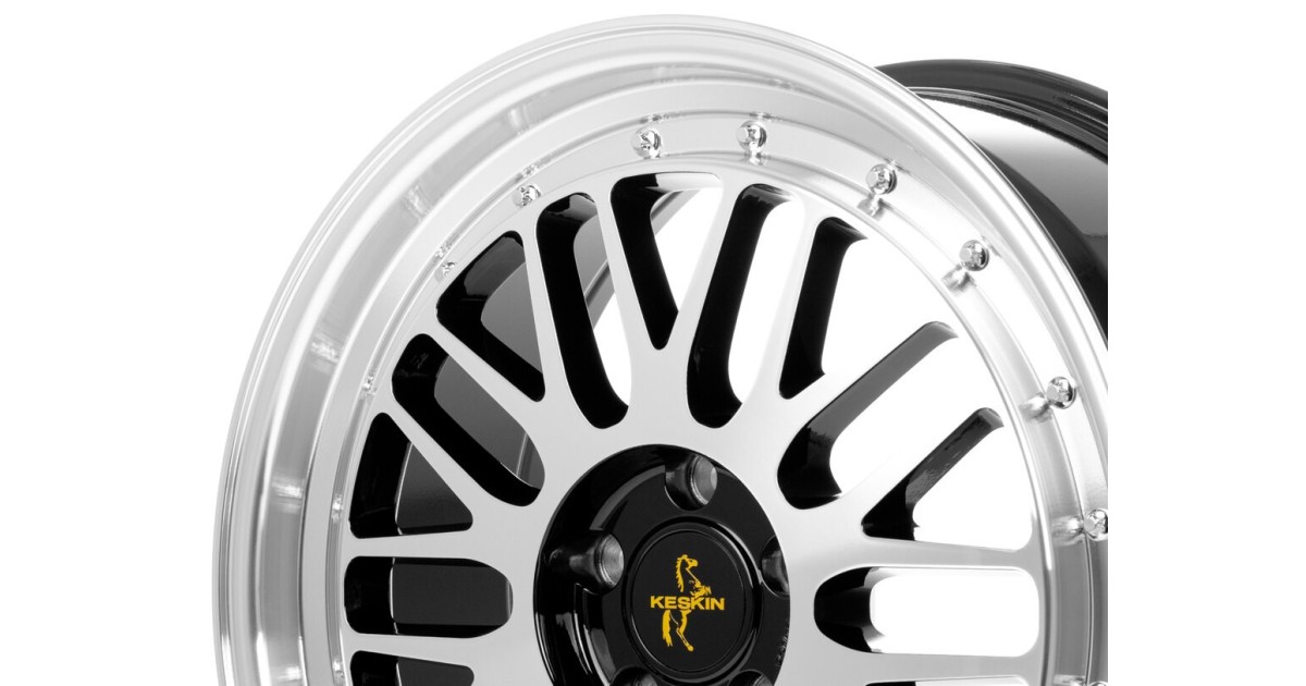 KESKIN KT22 Retro BLACK FRONT POLISH 8,5x19 5/112 ET45 Alésage 72,6
