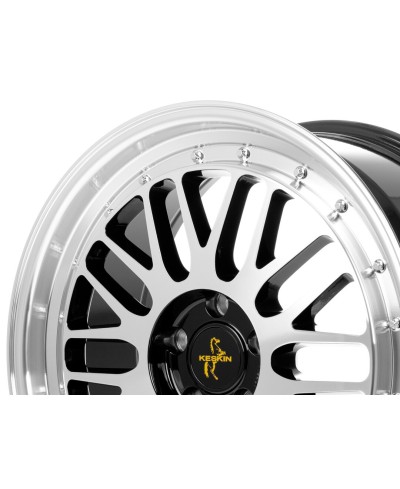 KESKIN KT22 Retro BLACK FRONT POLISH 8,5x19 5/112 ET30 Alésage 72,6