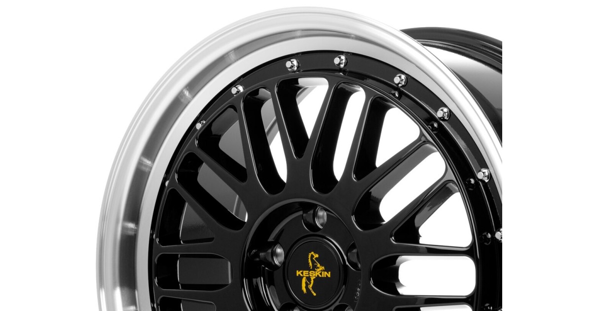 KESKIN KT22  Retro BLACK LIP POLISH 8,5x20 5/112 ET45 Alésage 72,6