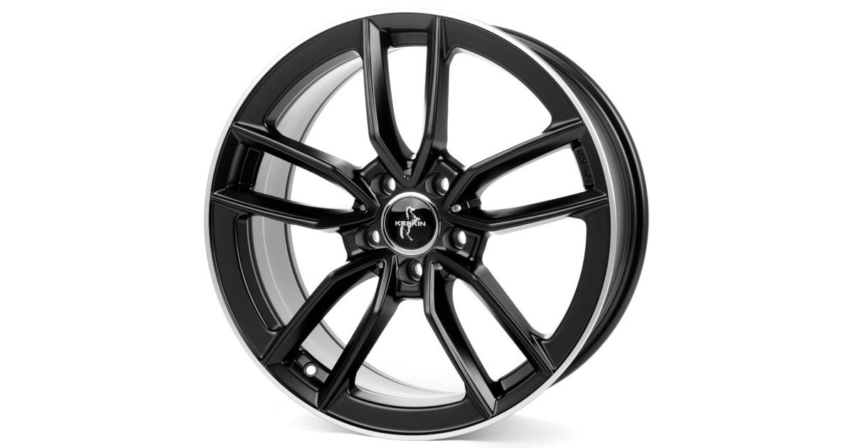 KESKIN KT21 Elegance MATT BLACK LIP POLISH 7,5x17 5/114,3 ET45 Alésage 72.6
