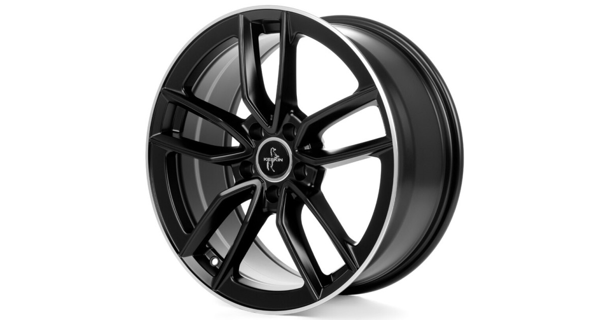 KESKIN KT21 Elegance MATT BLACK LIP POLISH 7,5x17 5/114,3 ET45 Alésage 72.6