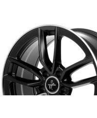KESKIN KT21 Elegance MATT BLACK LIP POLISH 8x18 5/112 ET30 Alésage 66,6