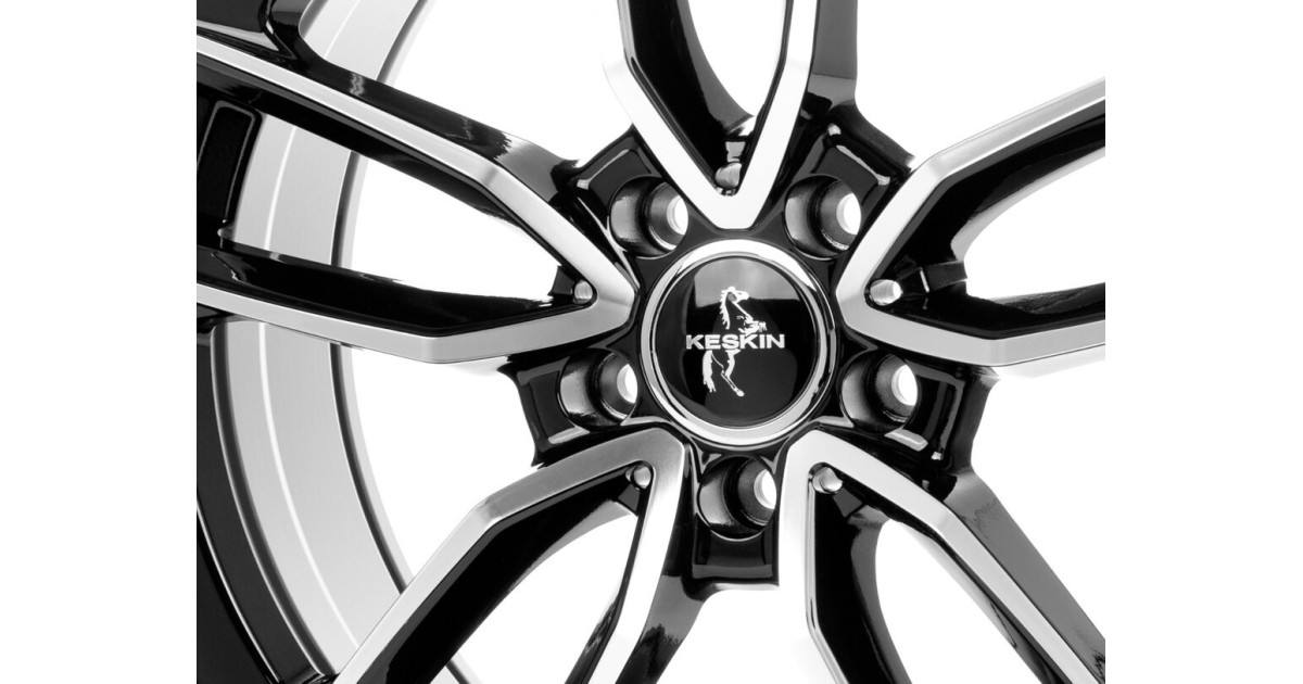 KESKIN KT21 Elegance BLACK FRONT POLISH 8x18 5/112 ET30 Alésage 66,6