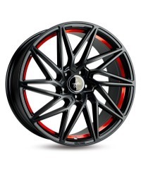 KESKIN KT20 Future BLACK PAINTED RED INSIDE 8,5x20 5/120 ET35 Alésage 72,6