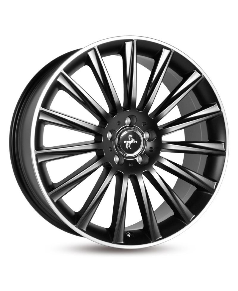 Jante ALU, Keskin Tuning KT18 MATT BLACK LIP POLISH, 7.0 x 17 5/108 ET48, Alésage 72.6