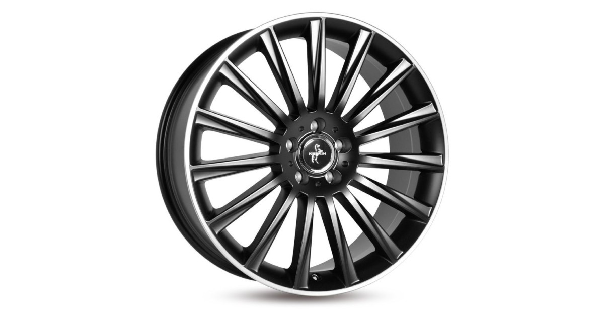 Jante ALU, Keskin Tuning KT18 MATT BLACK LIP POLISH, 7.0 x 17 5/108 ET48, Alésage 72.6