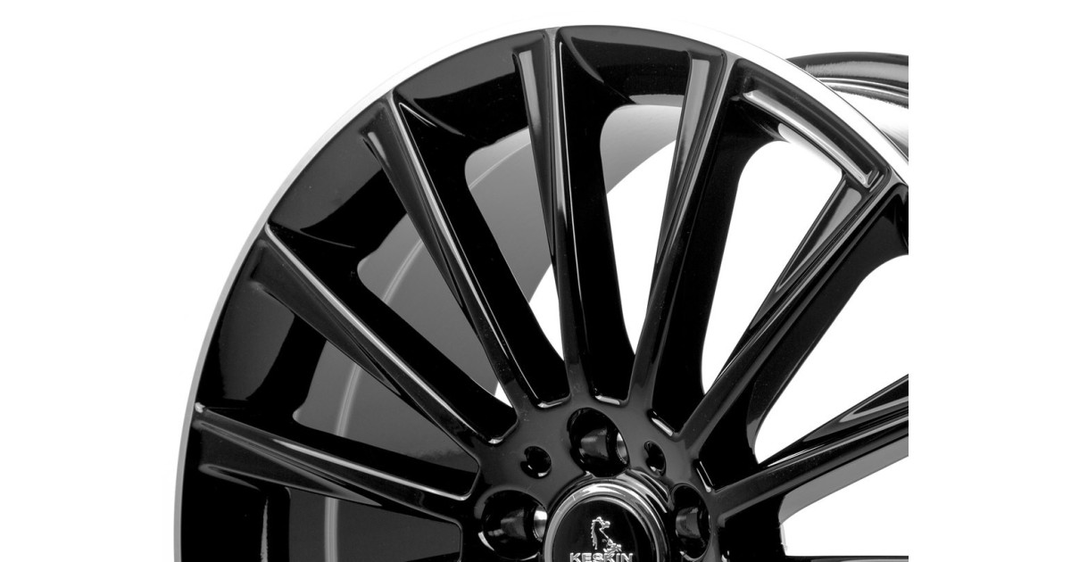 KESKIN KT18 Turbo BLACK LIP POLISH 7x17 5/114,3 ET40 Alésage 72,6