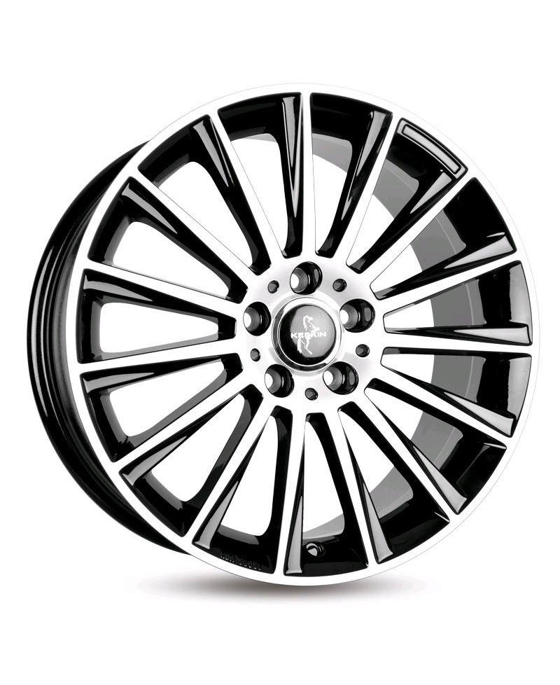 KESKIN KT18 Turbo BLACK FRONT POLISH 7x17 5/114,3 ET40 Alésage 72,6