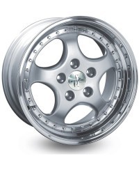 KESKIN KT2 Cup SILVER LIP POLISH 9,5x18 5/130 ET52 Alésage 71,6