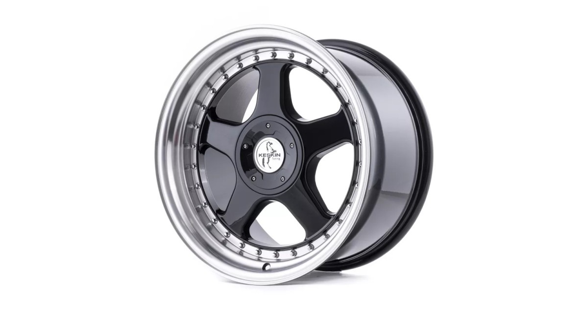 KESKIN KT1  Klassik BLACK LIP POLISH 8,5x18 5/112+120 ET15 Alésage 76.9