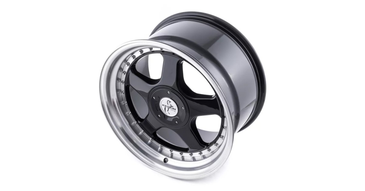KESKIN KT1  Klassik BLACK LIP POLISH 8,5x18 5/112+120 ET15 Alésage 76.9