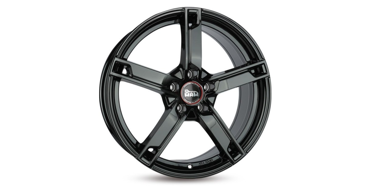 MAM W4 BLACK PAINTED 7x17 4/100 ET35 Alésage 63,4