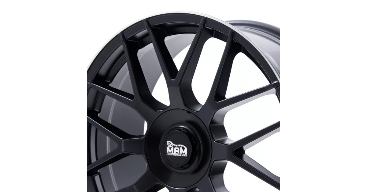 MAM GT1 MATT BLACK LIP POLISH 7,5x17 5/112 ET45 ,Alésage 66,6