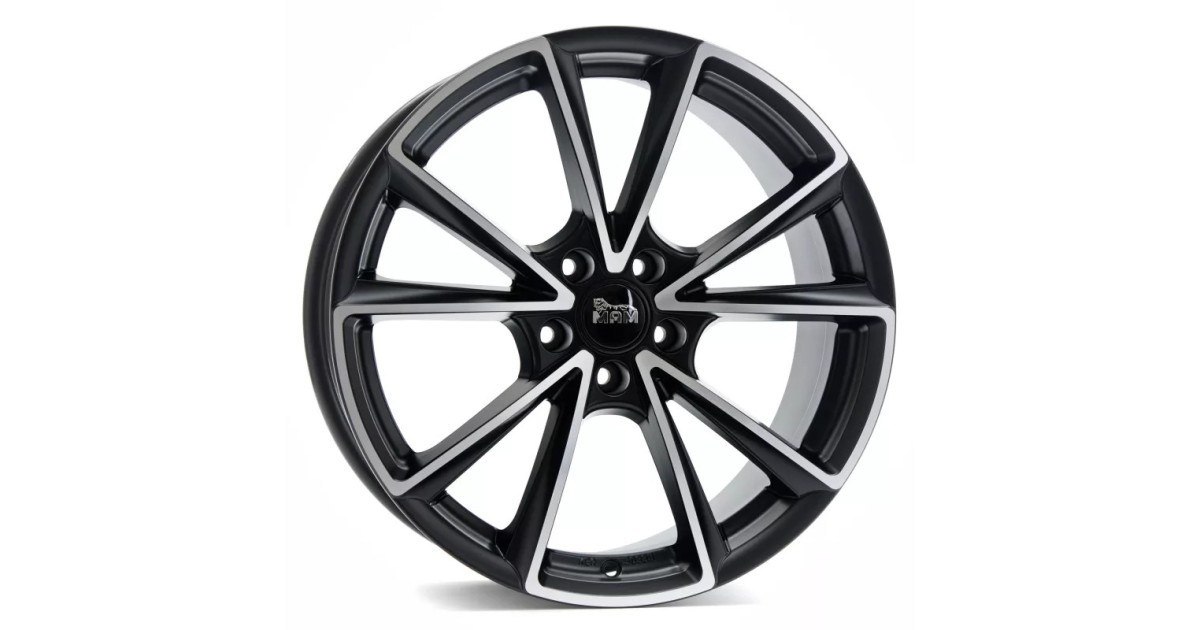 MAM A5 MATT BLACK FRONT POLISH 8x19 5/112 ET30 Alésage 66,6