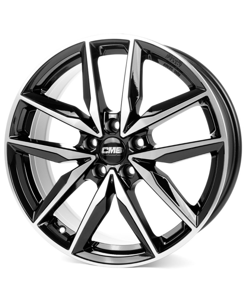 Jante ALU, CMS C28 Diamant Noir Brillant, 7.5X18 5/ 100 ET40, Alésage 57.1