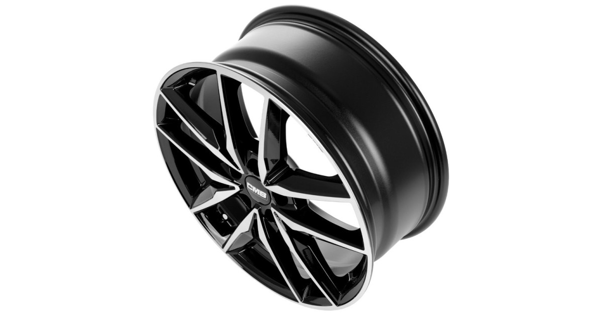 Jante ALU, CMS C28 Diamant Noir Brillant, 7X17 5/ 114.3 ET40, Alésage 67.1