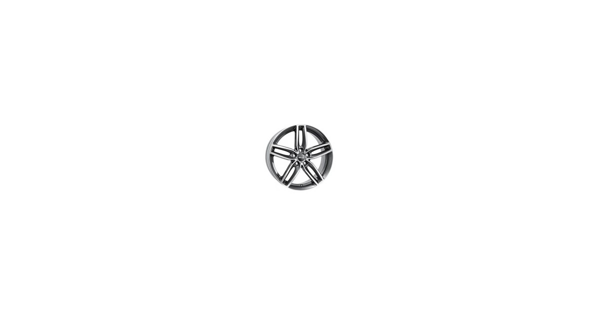 Jante ALU, RC-Design RC29/HGVP/ET45 himalaya-grey front-poliert, 8X18 5/108 ET45, Alésage 72.60