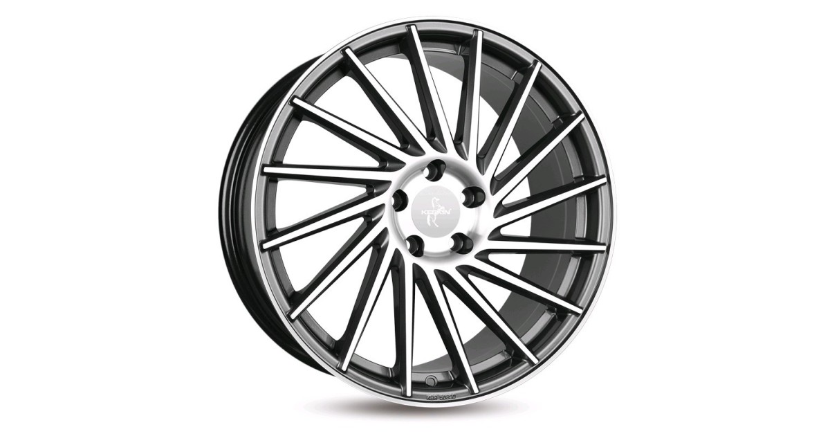 KESKIN KT17 Hurricane PALLADIUM FRONT POLISH 8x18 5/112 ET30 Alésage 72,6