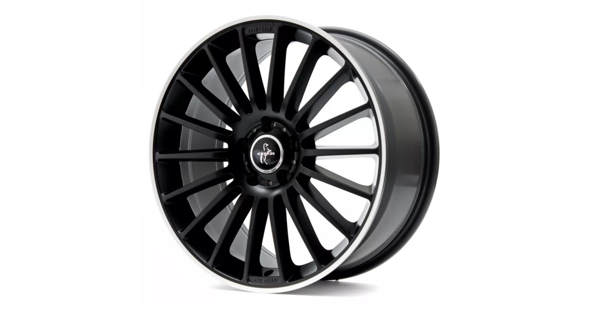 KESKIN KT15 Speed MATT BLACK LIP POLISH 8x18 5/112 ET45 Alésage 66,6
