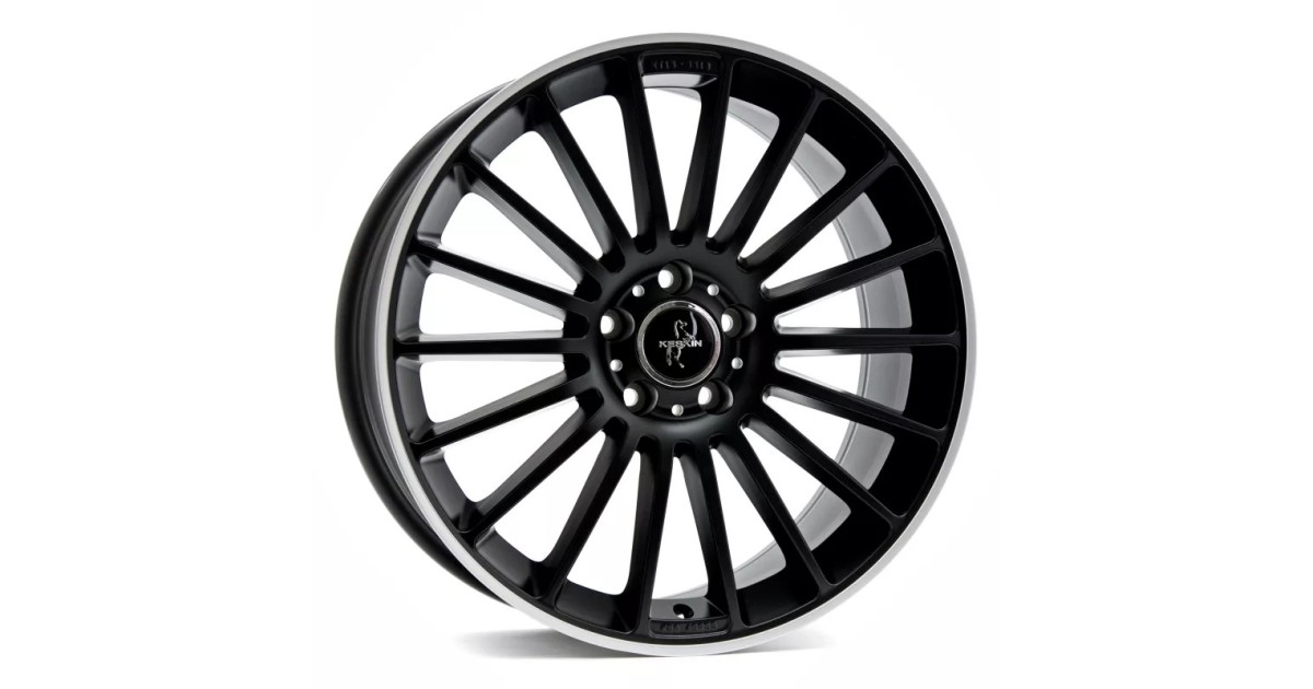 KESKIN KT15 Speed MATT BLACK LIP POLISH 8x18 5/112 ET45 Alésage 66,6