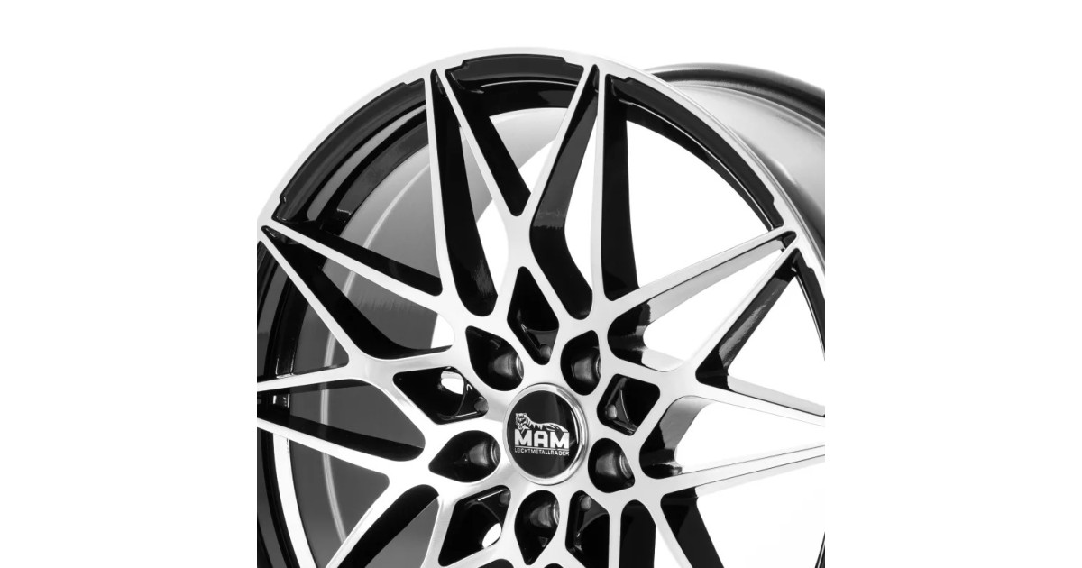 MAM B2 BLACK FRONT POLISH 8,5x19 5/120 ET35 Alésage 72,6