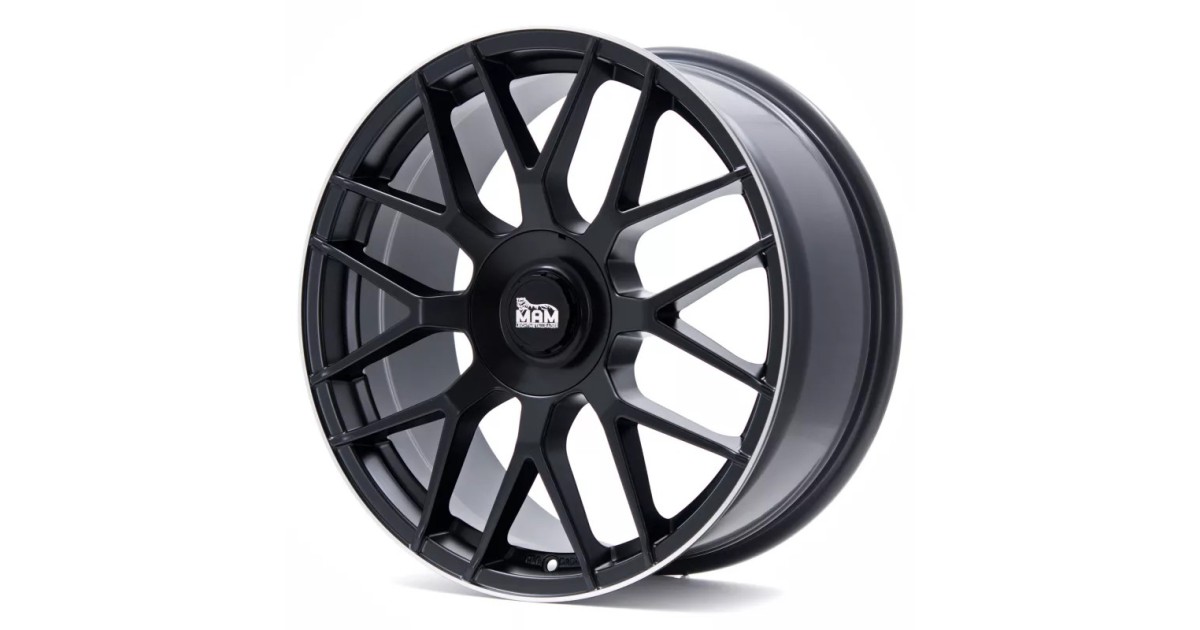 MAM GT1 MATT BLACK LIP POLISH  8,5x19 5/ 100 + 112 ,ET45 Alésage 66,6