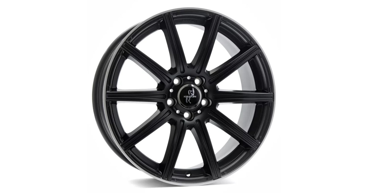 KESKIN KT16 Dynamic MATT BLACK LIP POLISH 8x18 5/112 ET45 Alésage 66,6